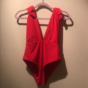 Red One Piece Swimsuit